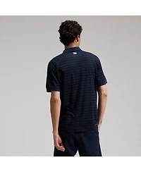 Nike Men's Navy Washington Nationals Authentic Collection Striped Victory Dri-fit Polo Shirt