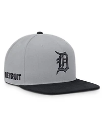 Nike Men's Gray/Navy Detroit Tigers Primetime Pro Dri-fit Snapback Hat