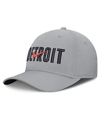 Nike Men's Gray Detroit Tigers Primetime Rise Dri-fit Flex Hat