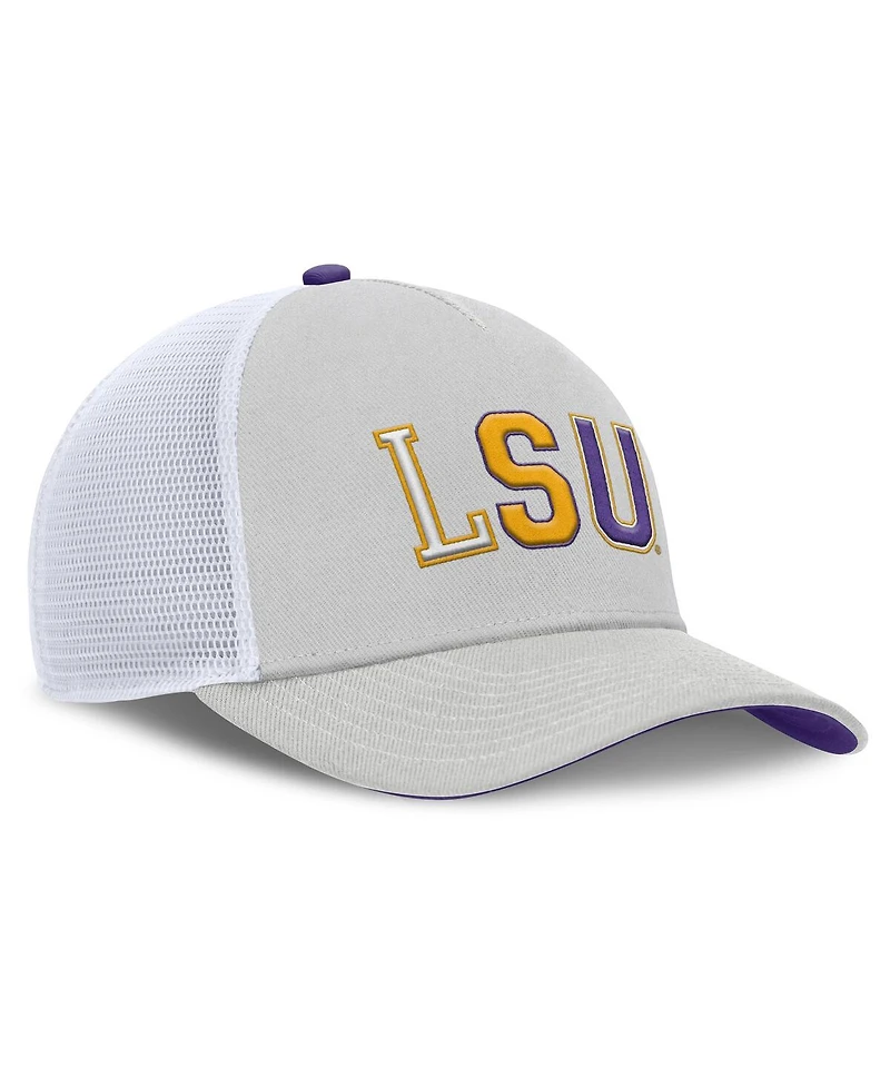 Nike Men's and Women's Gray Lsu Tigers 2026 Basketball Refresh 5-Panel Rise Trucker Hat