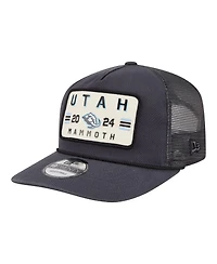 New Era Men's Charcoal Utah Mammoth Washed Patch 19TWENTY Trucker Adjustable Hat