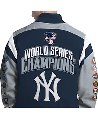G-iii Sports by Carl Banks Men's Navy New York Yankees Strong Safety Commemorative Full-Snap Varsity Jacket