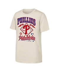 Outerstuff Big Boys and Girls Natural Philadelphia Phillies Triple Hit T-Shirt