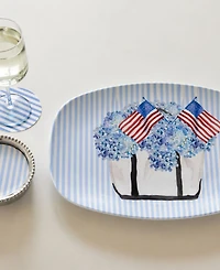 Mariposa Resin Patriotic Summer 10" Tote Platter