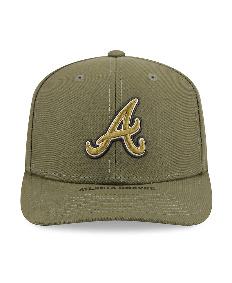 New Era Men's Olive Atlanta Braves 2026 Armed Forces Day 9SEVENTY Adjustable Hat