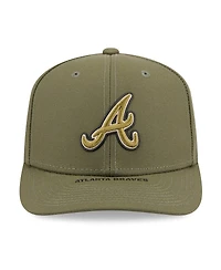 New Era Men's Olive Atlanta Braves 2026 Armed Forces Day 9SEVENTY Adjustable Hat