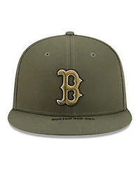 New Era Men's Olive Boston Red Sox 2026 Armed Forces Day 9FIFTY Snapback Hat