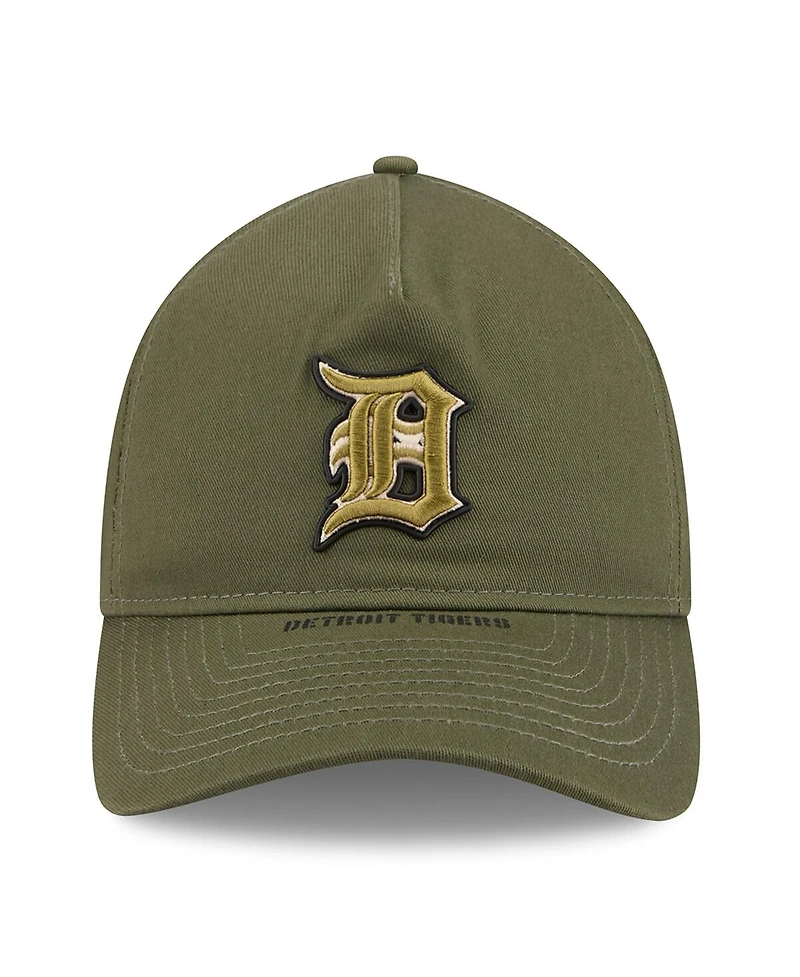 New Era Men's Olive Detroit Tigers 2026 Armed Forces Day 9TWENTY Adjustable Hat
