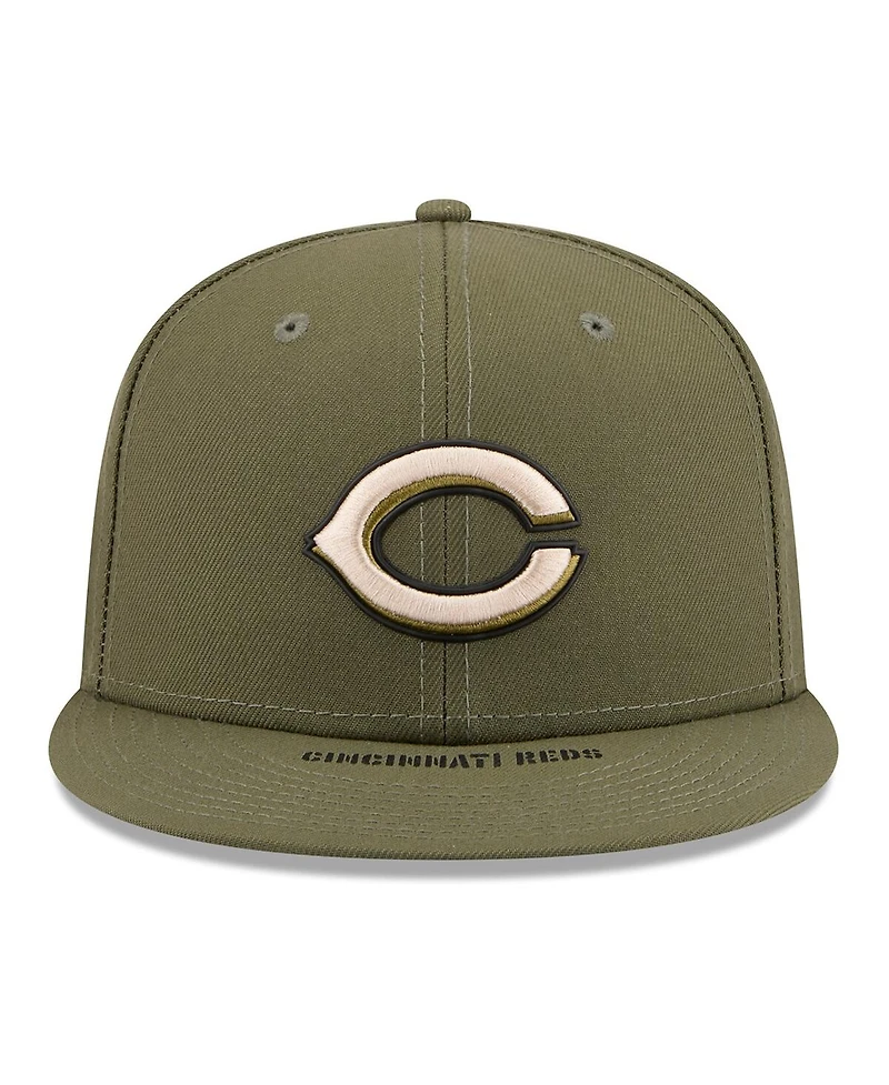 New Era Men's Olive Cincinnati Reds 2026 Armed Forces Day 59FIFTY Fitted Hat