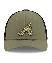 New Era Men's Olive Atlanta Braves 2026 Armed Forces Day 39THIRTY M-Crown Flex Hat
