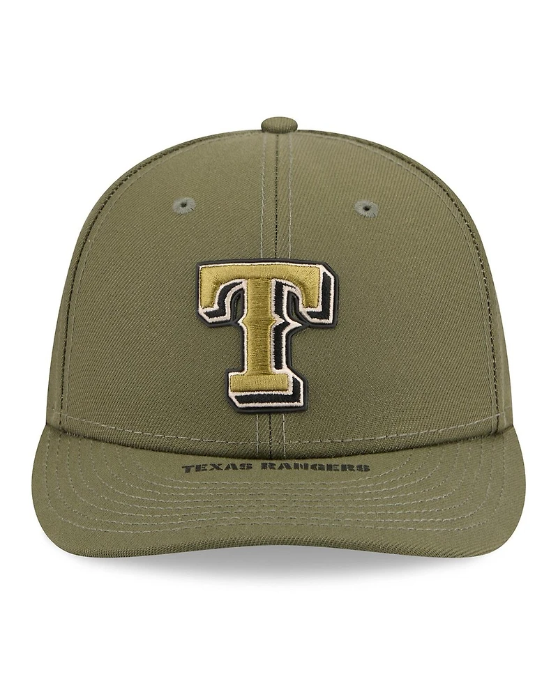 New Era Men's Olive Texas Rangers 2026 Armed Forces Day Low Profile 59FIFTY Fitted Hat