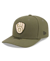 New Era Men's Olive Milwaukee Brewers 2026 Armed Forces Day 9SEVENTY Adjustable Hat