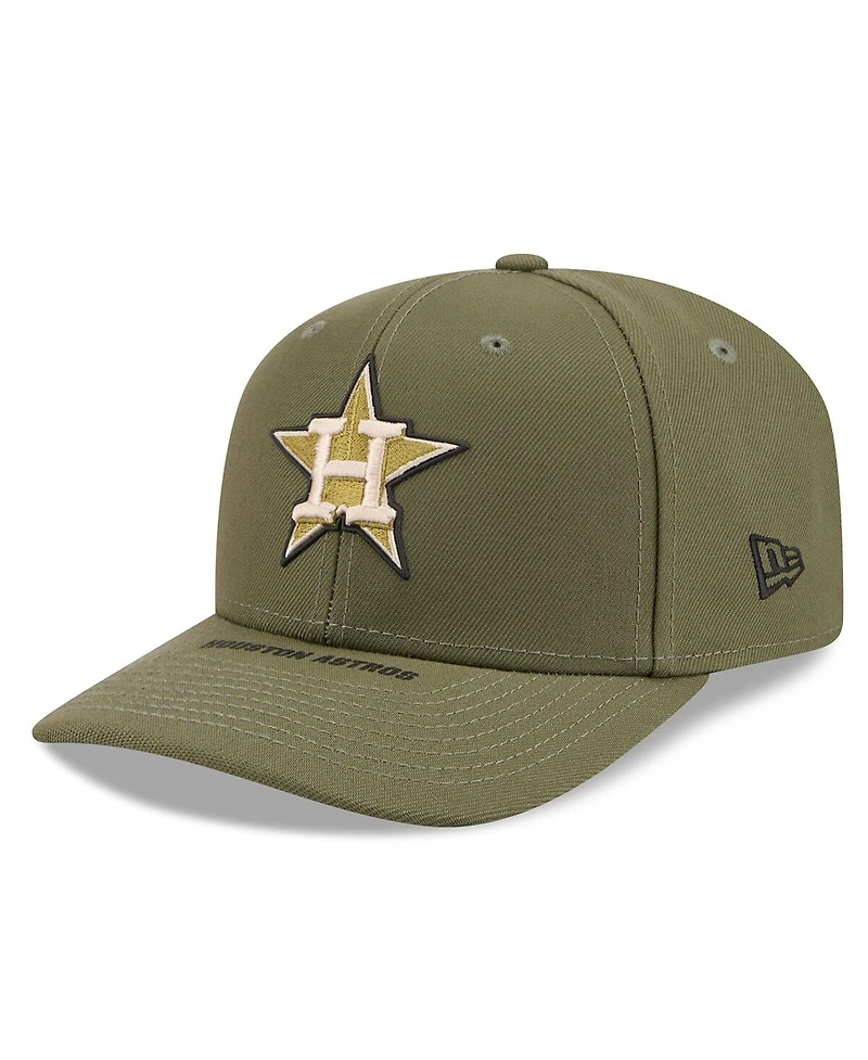 New Era Men's Olive Houston Astros 2026 Armed Forces Day 9SEVENTY Adjustable Hat