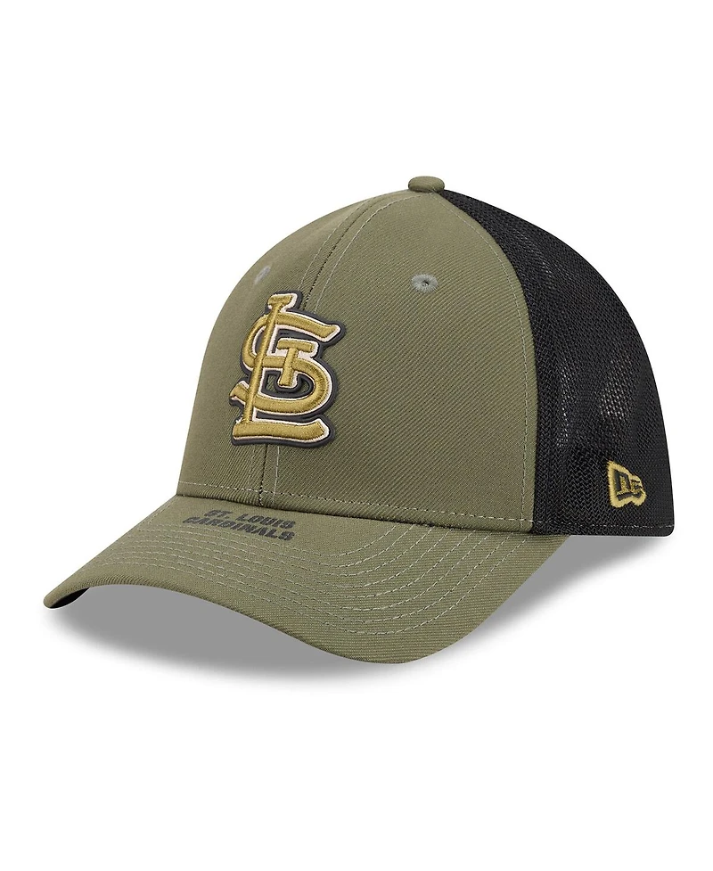 New Era Men's Olive St. Louis Cardinals 2026 Armed Forces Day 39THIRTY M-Crown Flex Hat