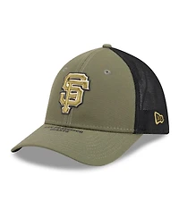 New Era Men's Olive San Francisco Giants 2026 Armed Forces Day 39THIRTY M-Crown Flex Hat