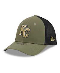 New Era Men's Olive Kansas City Royals 2026 Armed Forces Day 39THIRTY M-Crown Flex Hat