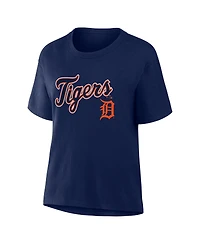 Fanatics Women's Navy Detroit Tigers Lockup Legacy T-Shirt