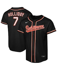 Nike Big Boys and Girls Jackson Holliday Black Baltimore Orioles Fashion Replica Player Jersey