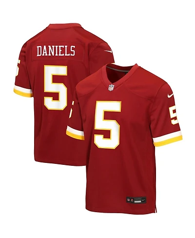 Nike Big Boys and Girls Jayden Daniels Burgundy Washington Commanders Game Jersey