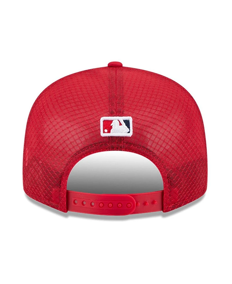 New Era Men's Red Los Angeles Angels 2026 Batting Practice 9FIFTY Snapback Hat