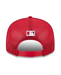New Era Men's Red Los Angeles Angels 2026 Batting Practice 9FIFTY Snapback Hat