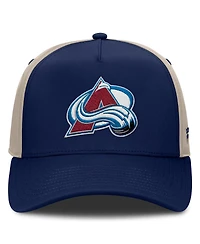Fanatics Men's Navy/Tan Colorado Avalanche 2026 Stanley Cup Playoffs Locker Room Adjustable Hat