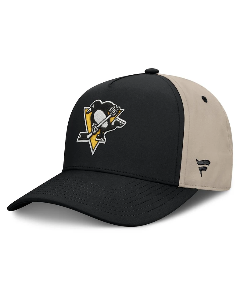 Fanatics Men's Black/Tan Pittsburgh Penguins 2026 Stanley Cup Playoffs Locker Room Adjustable Hat