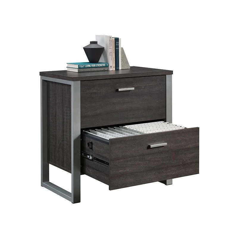 Sauder Rock Glen File Cabinet, Blade Walnut finish