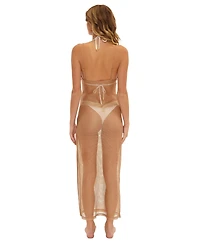 Beach Bunny Swimwear Women's Dudley Sheer Mesh Maxi Cover Up Dress