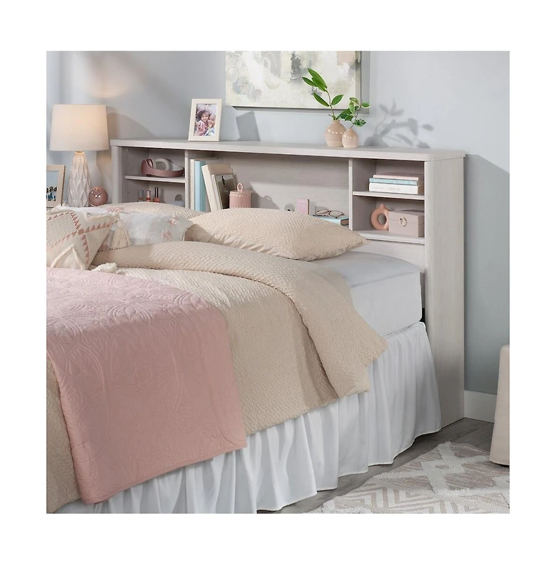 Sauder Dover Edge Full/Queen Bookcase Headboard, Glacier Oak Finish