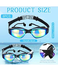 Gnuadz 8pieces Swim Goggles Anti Fog Silicone Ear Plug Nose Clip