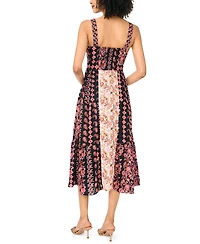 CeCe Women's Sleeveless Square Neck Midi Dress