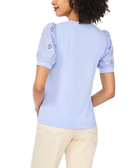 CeCe Women's Short-Sleeve Crewneck Top