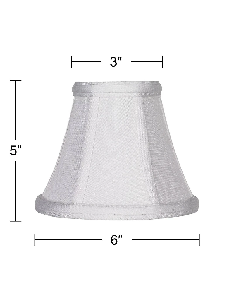 Springcrest Imperial Shade Set of 2 Empire Lamp Shades Fabric Small 3" Top x 6" Bottom x 5" High Candelabra Clip-On Fitting