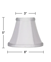 Springcrest Imperial Shade Set of 2 Empire Lamp Shades Fabric Small 3" Top x 6" Bottom x 5" High Candelabra Clip-On Fitting