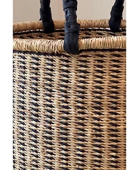 Mbare, Natural Vertical Stripe Laundry Hamper