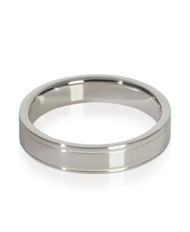 Pre-Owned Tiffany & Co Platinum 4mm Milgrain Band