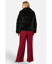 Yumi Women's Luxe Faux Fur Coat