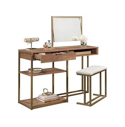 Sauder International Lux Vanity Table, Sindoori Mango finish