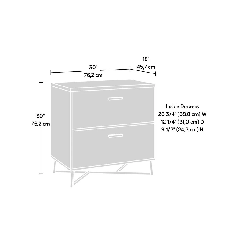 Sauder Canton Lane File Cabinet, Brew Oak finish