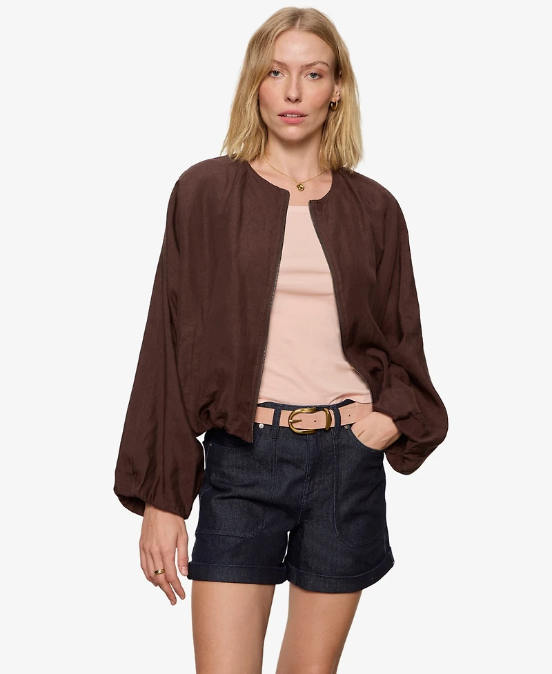 Sanctuary Women's Crewneck Bubble Jacket