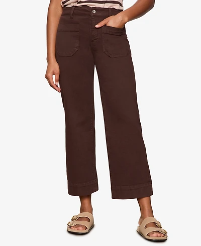 Sanctuary Women's The Marine Mid Rise Cropped Wide-Leg Jeans