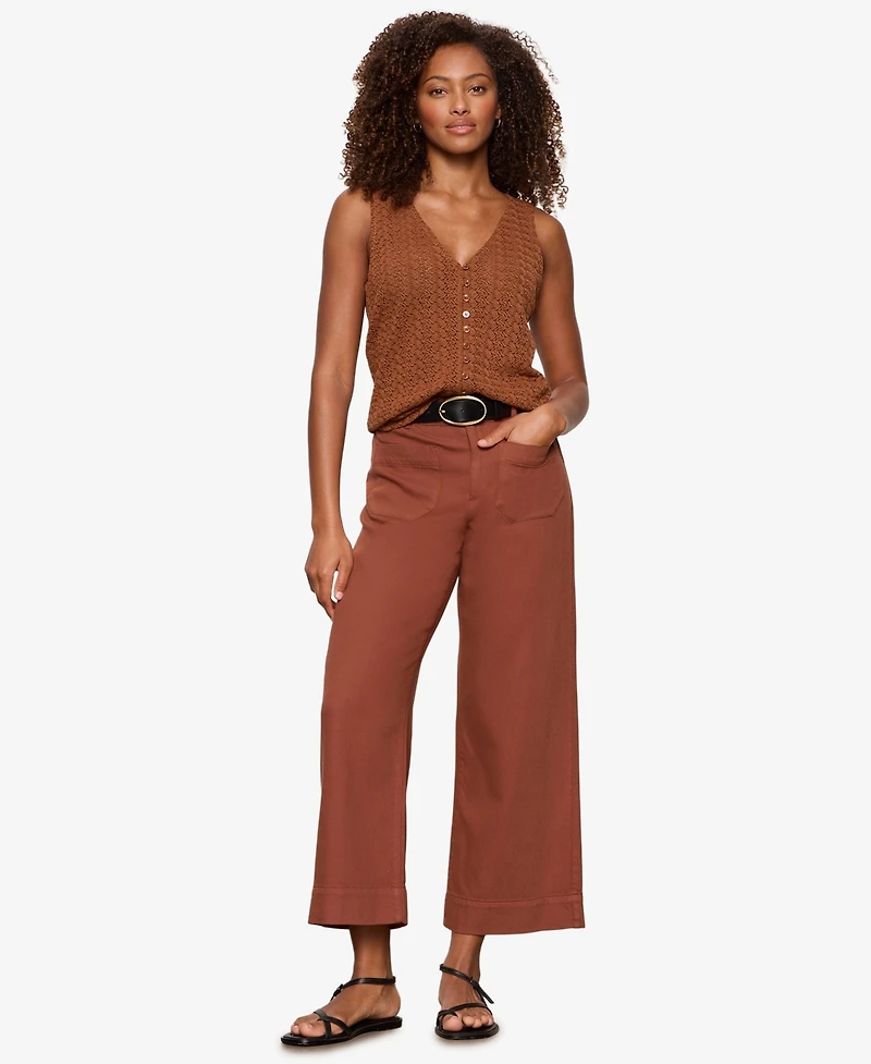 Sanctuary Women's Soft Marine Cotton Cropped Pants