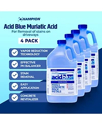 Champion Acid Muriatic Acid for Removal of Stains on Driveways (4 Pack
