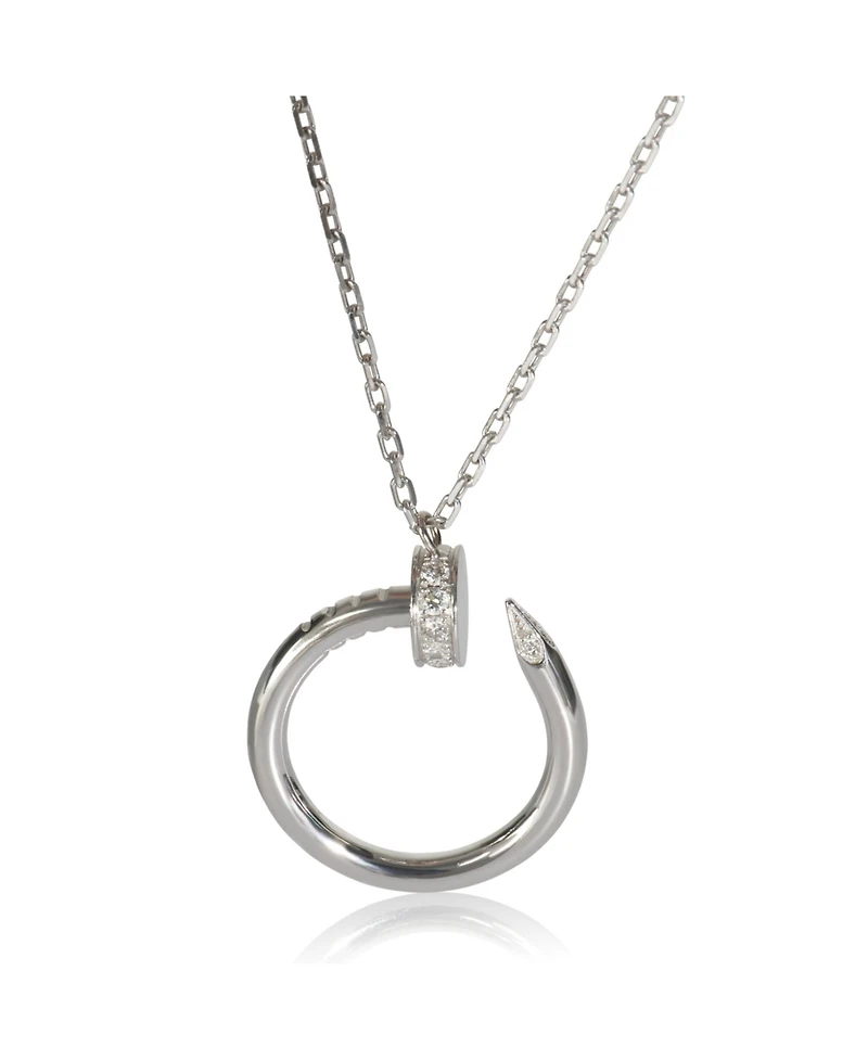 Pre-Owned Cartier White Gold Diamond Juste Un Clou Necklace