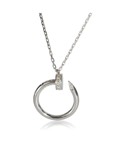 Pre-Owned Cartier White Gold Diamond Juste Un Clou Necklace