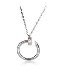 Pre-Owned Cartier White Gold Diamond Juste Un Clou Necklace