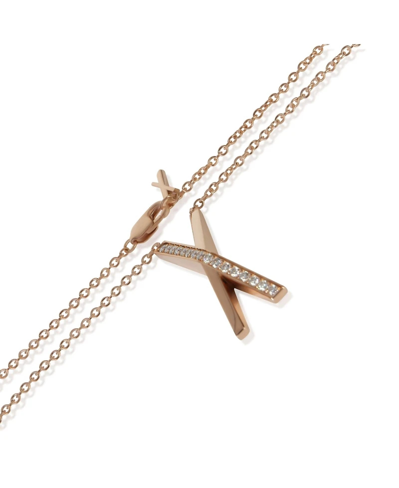 Pre-Owned Tiffany & Co Rose Gold Diamond Atlas X Pendant