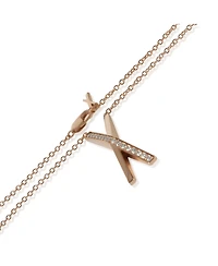 Pre-Owned Tiffany & Co Rose Gold Diamond Atlas X Pendant