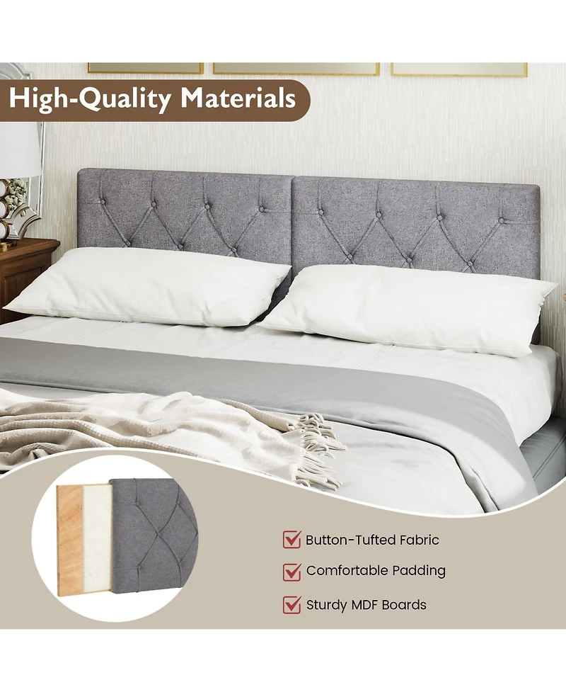 Fabric Upholstered Headboard for Bed, Stylish Padded Backrest for Bedroom